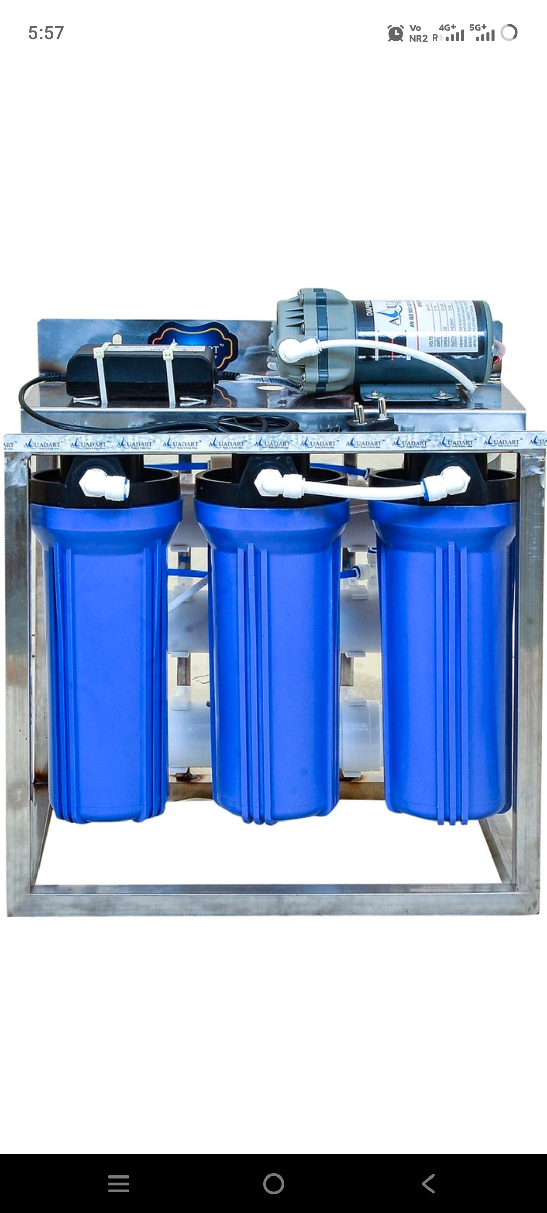 Commercial RO unit front view